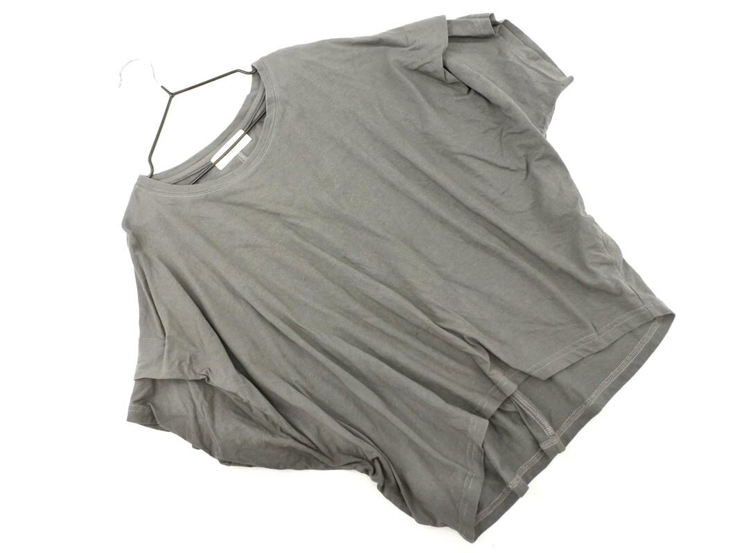 ネコポスOK BEAMS HEART ビームスハート フレンチスリーブ カットソー グレー ■◆ ☆ fgb7 レディース【USED】【中古】【古着】【ブランド古着買取・販売ABJ】