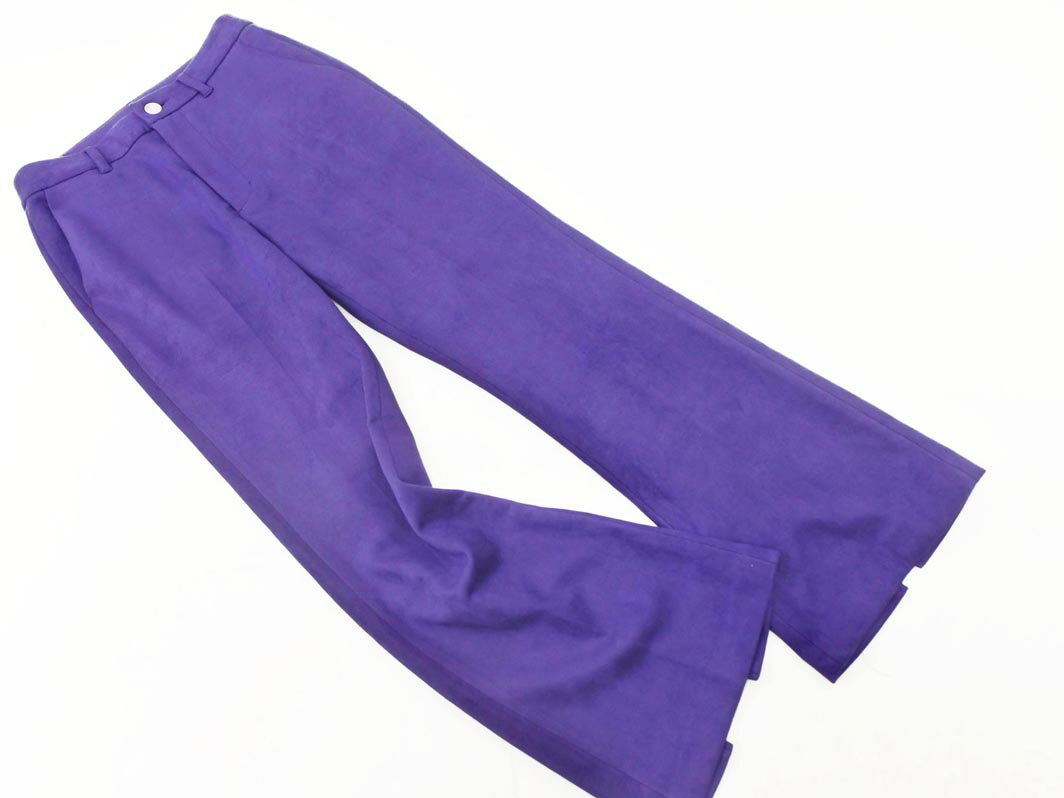 JEANASIS ジーナシス スウェード調 フレア パンツ sizeS/紫 ◇■ ☆ fia8 レディース【USED】【中古】【古着】【ブランド古着買取・販売ABJ】