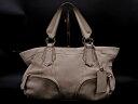 LANCEL ランセル レザー トート バッグ アイボリー ■■ ☆ fdb5 レディース【USED】【中古】【古着】【ブランド古着買取・販売ABJ】