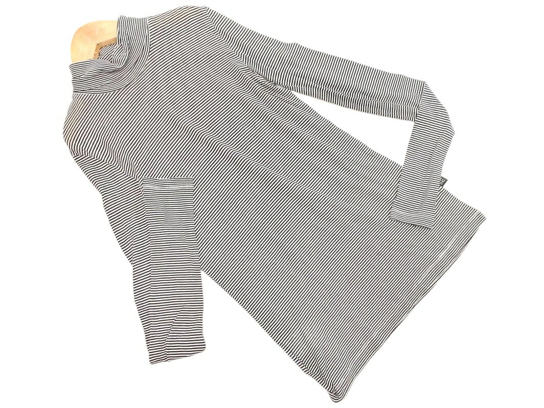 23区 SPORT 23区 スポーツ ボーダー タートルネック カットソー size?/黒 ◇■ ☆ fhb8 レディース【USED】【中古】【古着】【ブランド古着買取・販売ABJ】
