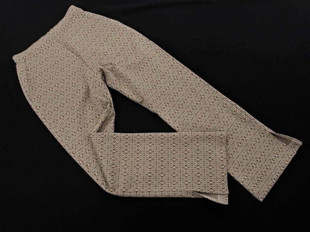 PAGEBOY ページボーイ 総柄 スリット イージー パンツ sizeF/ベージュ ◇■ ☆ fba5 レディース【USED】【中古】【古着】【ブランド古着買取・販売ABJ】