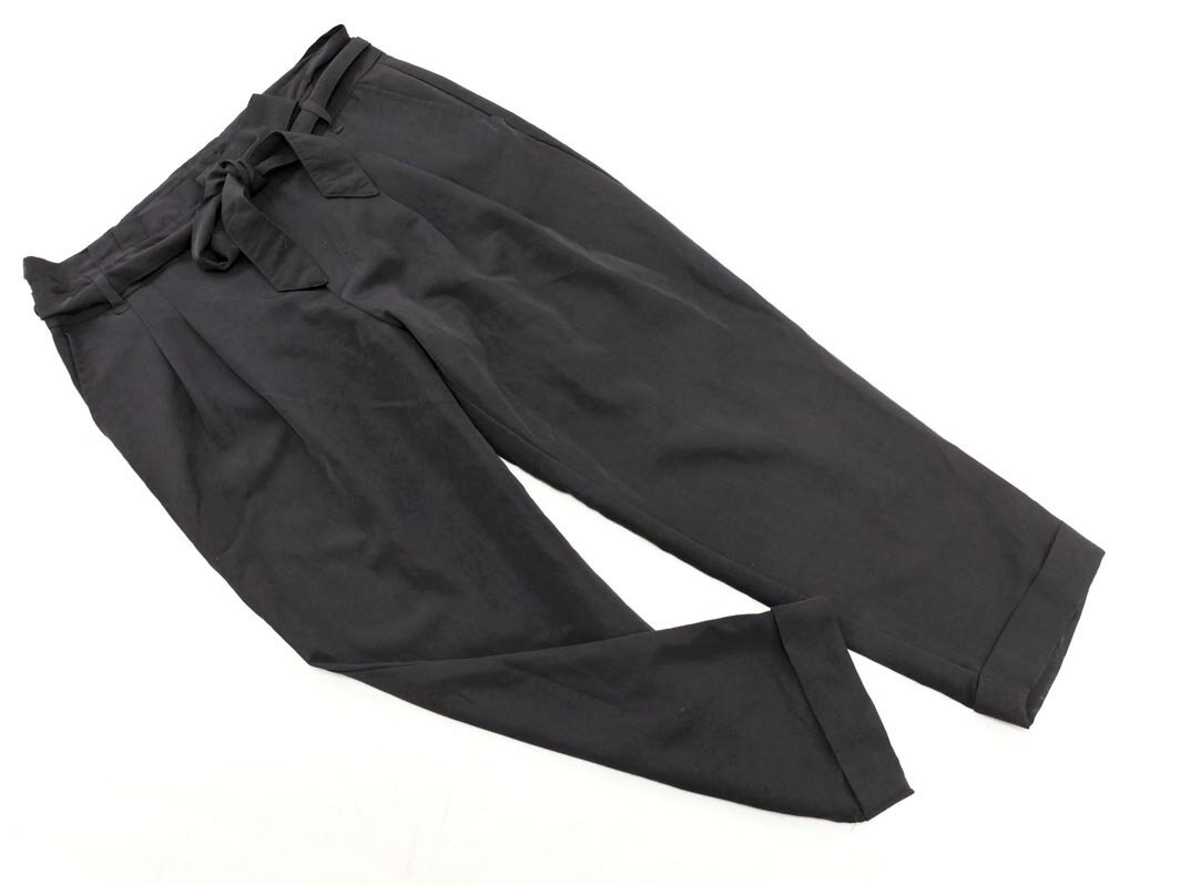 VIS ビス リボンベルト付き テーパード パンツ sizeS/チャコール ■■ ☆ fbb0 レディース【USED】【中古】【古着】【ブランド古着買取・販売ABJ】