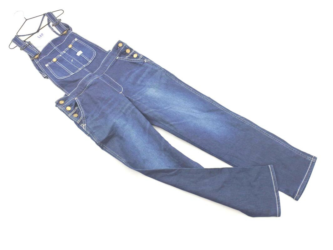 Lee リー デニム調 USED加工 サロペット オーバーオール sizeS/青 ■■ ☆ fkc0 レディース【USED】【中古】【古着】【ブランド古着買取・販売ABJ】