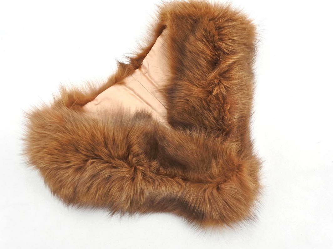 SAGA FOX サガフォックス リアルファー ティペット 茶 ◆■ ☆ fkb1 レディース【USED】【中古】【古着】..