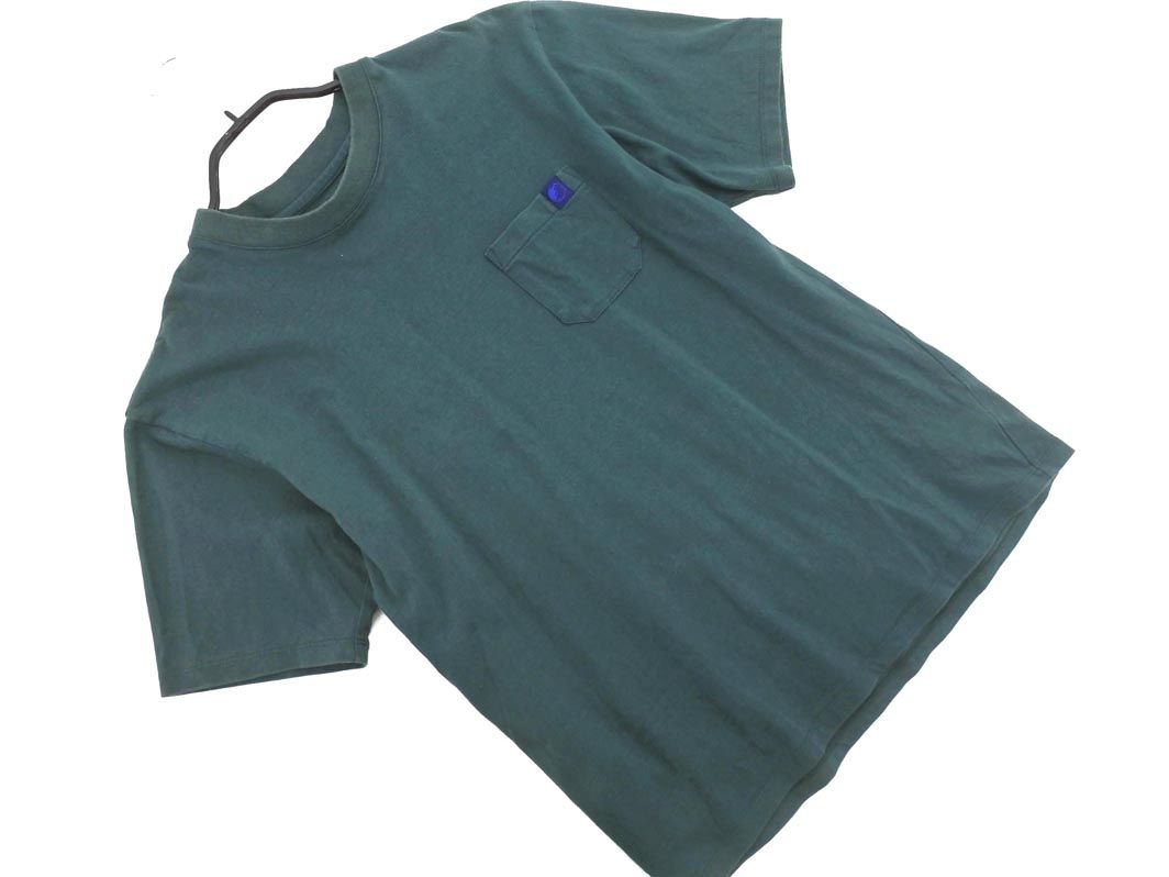 ネコポスOK nano universe ナノユニバース NISHIKAWA COTTON ポケット Tシャツ sizeS/緑 ☆ dga6 メンズ【USED】【中古】【古着】【ブランド古着買取・販売ABJ】