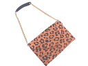 J.CREW ジェイクルー アニマル柄 2WAY クラッチ バッグ 茶 ■■ ☆ fac2 レディース【USED】【中古】【古着】【ブランド古着買取・販売ABJ...