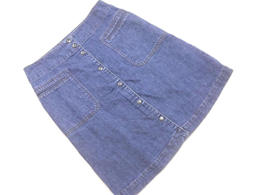 Spick & Span スピック&スパン impression de paris Aライン 台形 デニムスカート size38/青 ■■ ☆ eia6 レディース【USED】【中古】【古着】【ブランド古着買取・販売ABJ】
