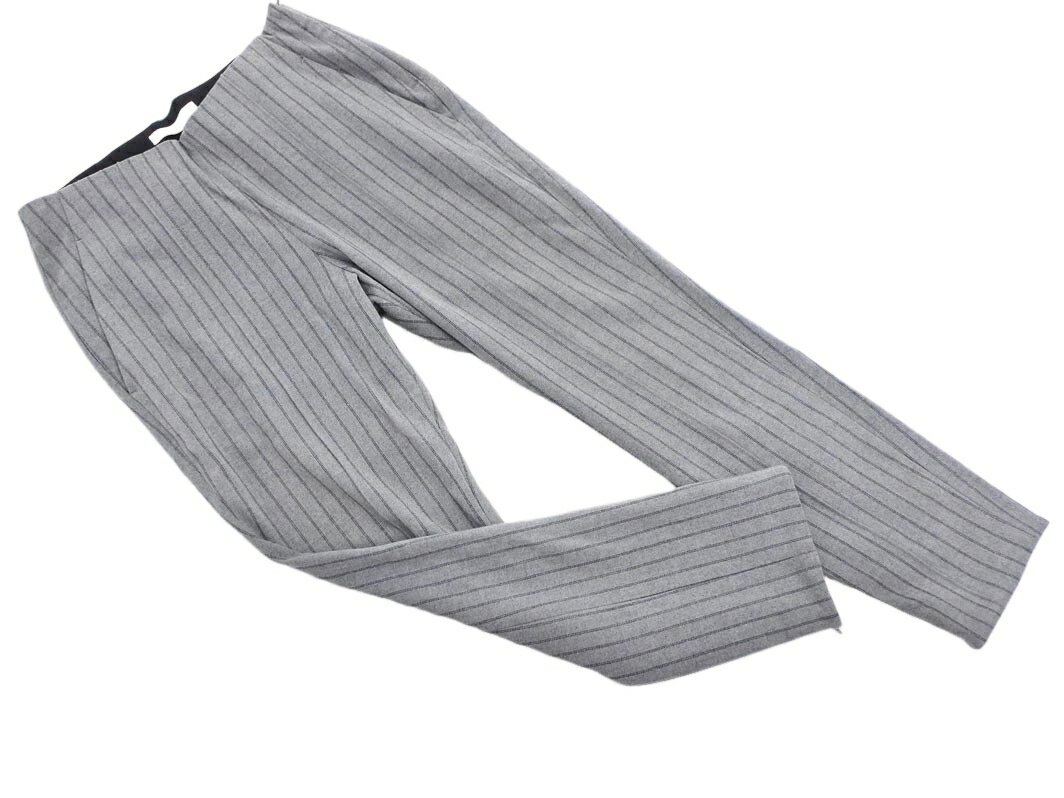MOUSSY マウジー ストライプ サイドジップ テーパード パンツ size2/グレー ◇■ ☆ fba3 レディース【USED】【中古】【古着】【ブランド古着買取・販売ABJ】