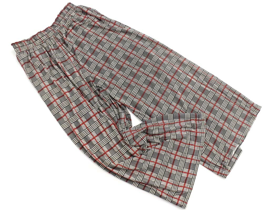 chocol raffine robe ショコラフィネローブ チェック ワイド パンツ sizeF/グレー ◇■ ☆ fba3 レディース【USED】【中古】【古着】【ブランド古着買取・販売ABJ】