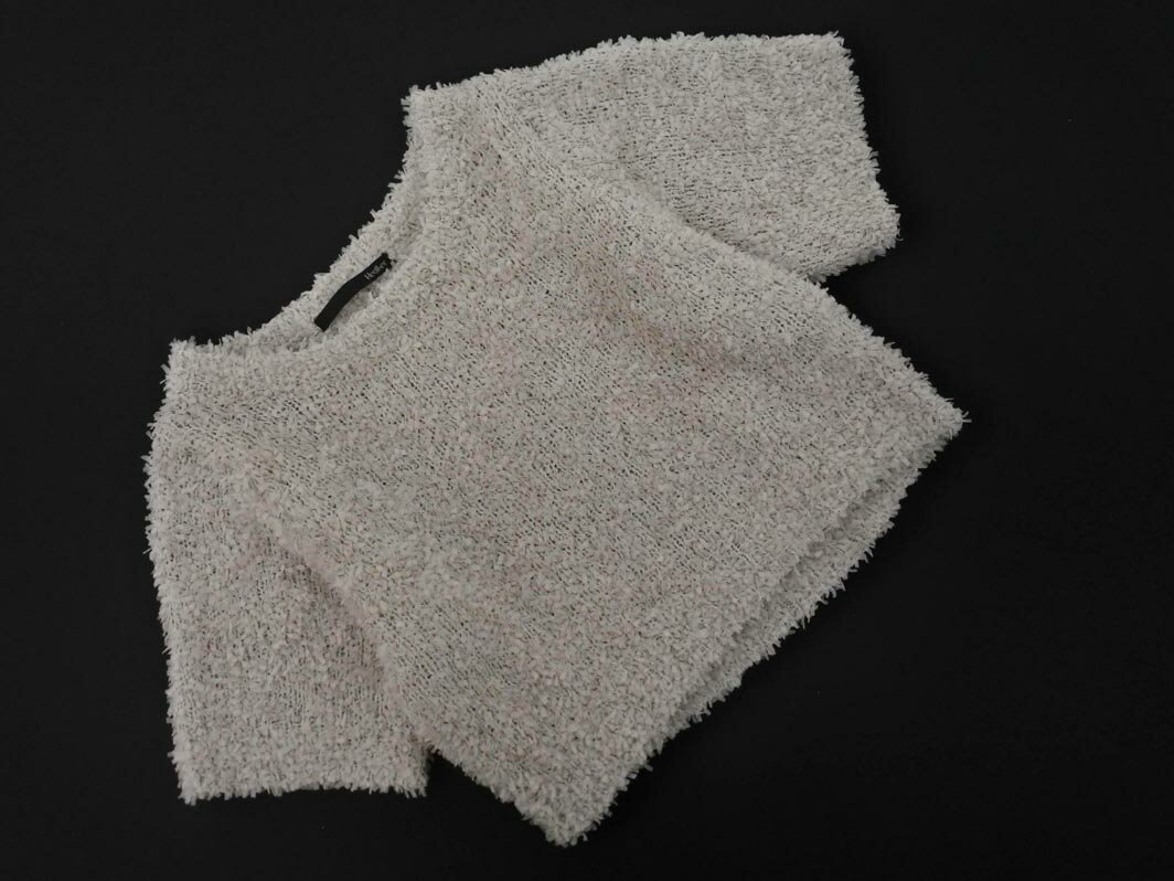 Heather ヘザー ショート丈 デザイン カットソー sizeF/ライトグレー ■◆ ☆ ffa3 レディース【USED】【中古】【古着】【ブランド古着買取・販売ABJ】