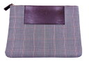 MAISON VOYAGE メゾン ボヤージュ チェック クラッチ バッグ グレー ■■ ☆ faa7 レディース【USED】【中古】【古着】【ブランド古着買取...
