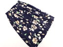 PROFILE プロフィール 花柄 ロング フレア スカート size38/紺 ■◇ ☆ fdd0 レディース【USED】【中古】【古着】【ブランド古着買取・販売ABJ】