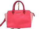 MICHAEL KORS マイケルコース バイカラー 2WAY ハンド バッグ ピンクx赤 ■■ ☆ fec9 レディース【USED】【中古】【古着】【ブランド古着買取・販売ABJ】(4)