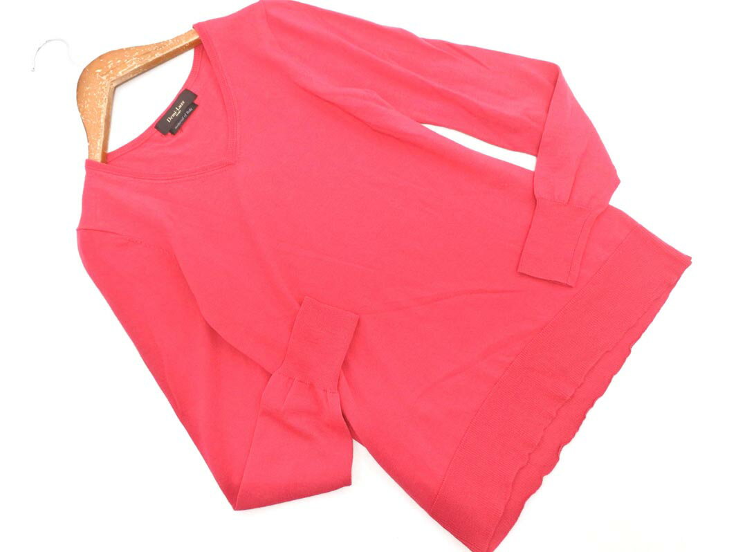 ネコポスOK Demi-Luxe BEAMS デミルクスビームス ウール100% Vネック ニット セーター ピンク ◇■ ☆ fba3 レディース【USED】【中古】【古着】【ブランド古着買取・販売ABJ】