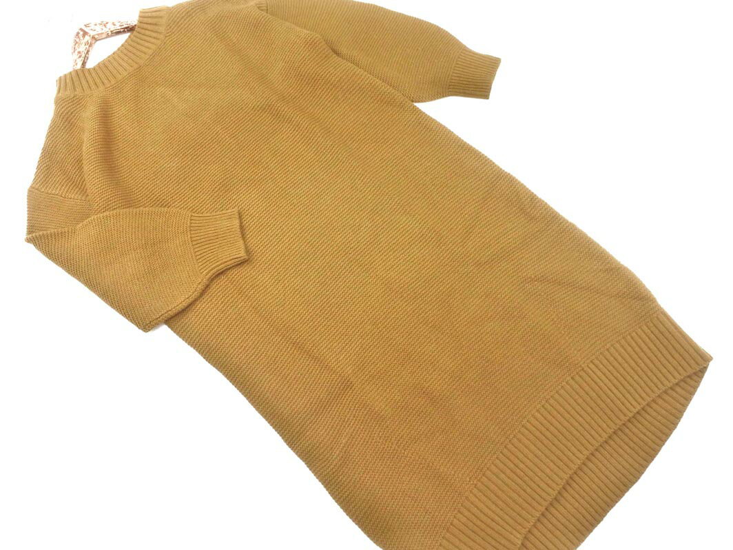 simplicite シンプリシテェ ウール混 ニット ワンピース 茶 ◇■ ☆ gbc0 レディース【USED】【中古】【古着】【ブランド古着買取・販売AB..