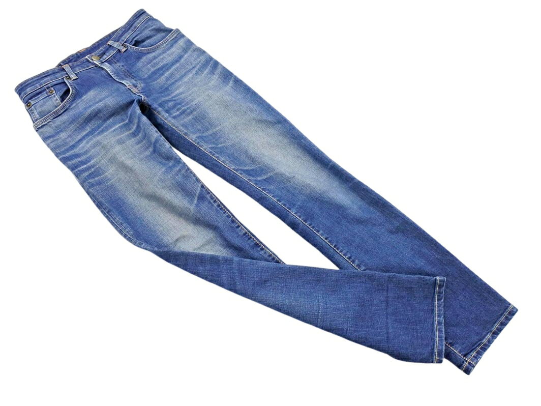 EDWIN エドウィン EB407 USED加工 デニムパンツ size27/青 ■■ ☆ fjc8 レディース【USED】【中古】【古着】【ブランド古着買取・販売ABJ】