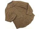 ネコポスOK DAKS ダックス チェック オープンカラー シャツ size38/茶 ■◇ ☆ fdd0 レディース【USED】【中古】【古着】【ブランド古着買...