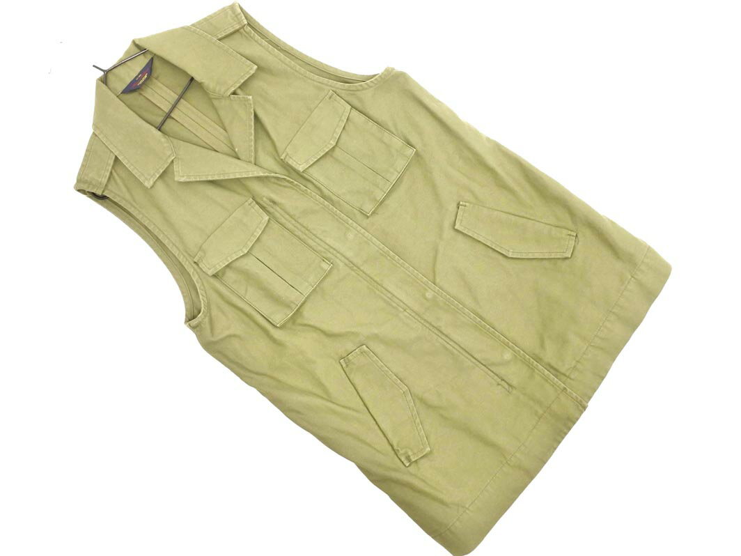 FRAME WORK フレームワーク ミリタリー調 ベスト size38/カーキ ◇■ ☆ fkb4 レディース【USED】【中古】..