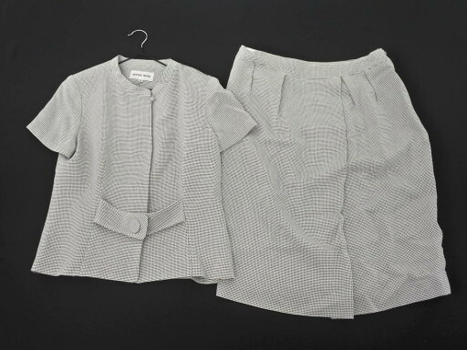 HANAE MORI ハナエモリ セットアップ ジャケット スカート スーツ size38/白x黒 ■◆ ☆ fgc9 レディース【USED】【中古】【古着】【ブランド古着買取・販売ABJ】 HANAE MORI ハナエモリ セットアップ ジャケット スカート スーツ size38/白x黒 ■◆ ☆ fgc9 レディース【USED】【中古】【古着】【ブランド古着買取・販売ABJ】