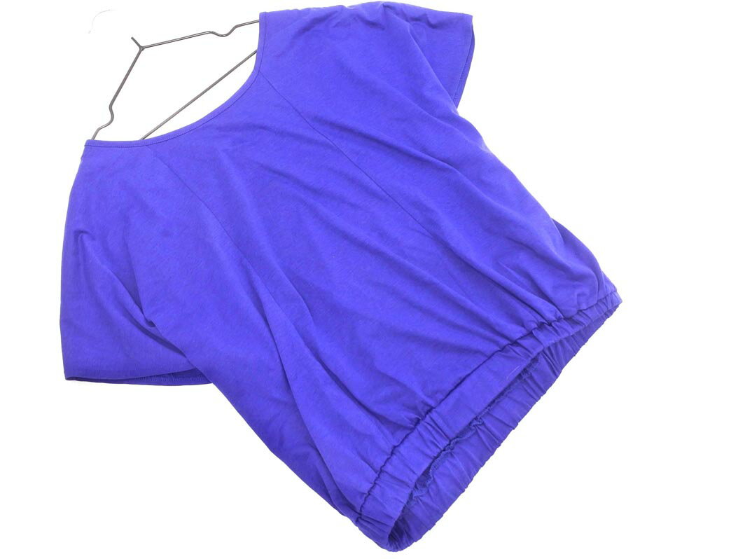 THE SHOP TK ザショップティーケー タケオキクチ ギャザー カットソー sizeM/青 ■◆ ☆ fdd0 レディース【USED】【中古】【古着】【ブランド古着買取・販売ABJ】