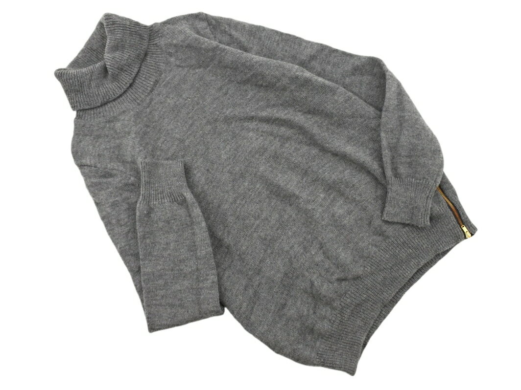 SLOBE IENA スローブイエナ ウール100% ジップ タートルネック ニット セーター グレー ◇■ ☆ fkb4 レディース【USED】【中古】【古着】【ブランド古着買取・販売ABJ】のサムネイル