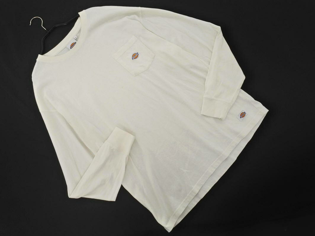 Dickies ディッキーズ ロゴ カットソー sizeL/白 ■◇ ☆ fea9 メンズ【USED】【中古】【古着】【ブランド古着買取・販売ABJ】