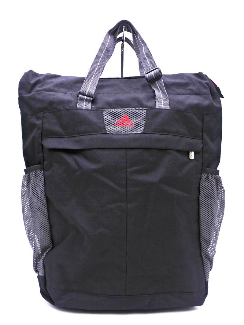 adidas アディダス 2WAY トート バッグ 黒 ■■ ☆ fkb4 メンズ【USED】【中古】【古着】【ブランド古着買取・販売ABJ】