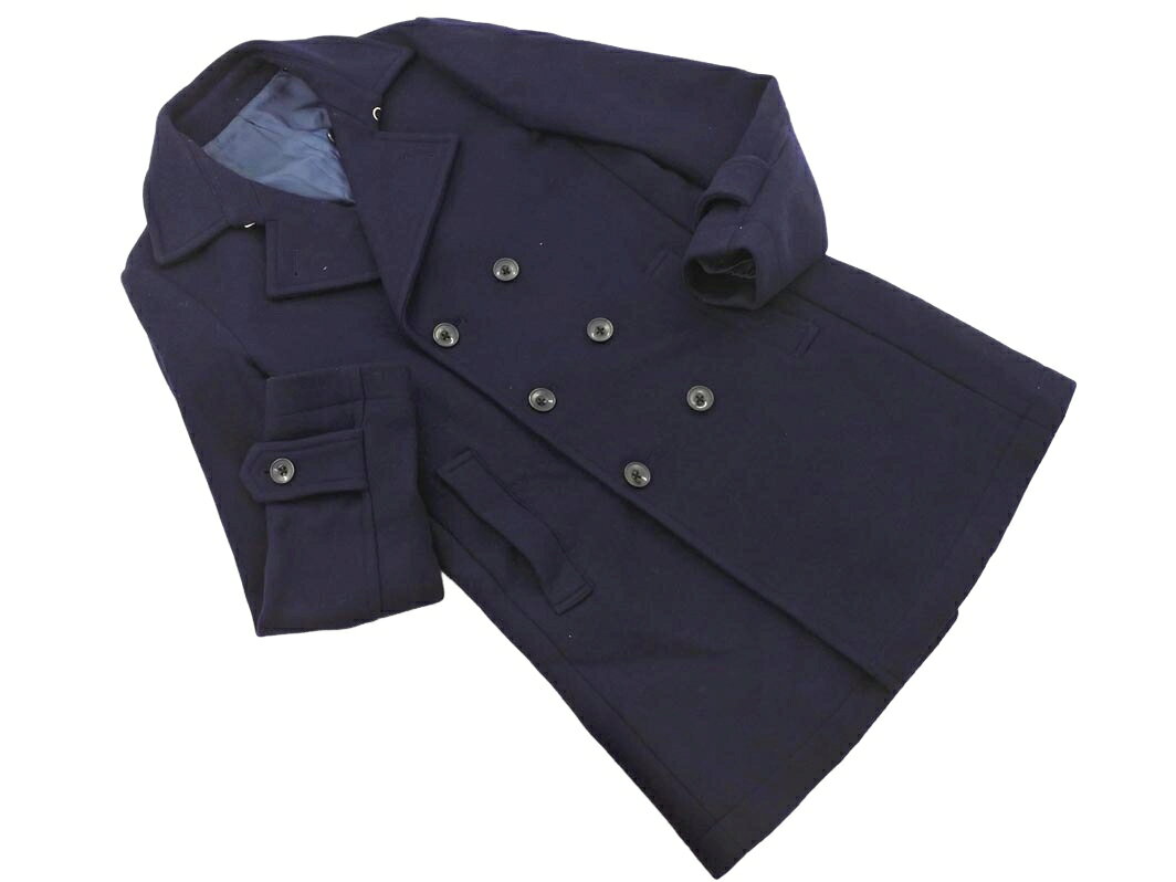 ABAHOUSE アバハウス ウール混 ダブルボタン コート size3/紺 ◇■ ☆ gab4 メンズ 裏地：あり　前面・前襟内側にヨゴレがございます。（各箇所のヨゴレやダメージに関しましては、写真をご参照ください）他に状態の気になる箇所はございません。全体的に見ると良い状態のお品です。 表記サイズ：3 実寸サイズ： 肩幅43cm身幅（脇下）49cm後ろ着丈（襟元より）84cm全長-袖丈64cm 紺 ★素材は画像にてご確認ください。（画像にない場合は基本的に不明となります） ネコポスについて： ネコポスOKとタイトルに記載されていない商品はネコポス対象外となっております。 →ネコポス・送料について ご注意： お品の状態に関しては個人差がありますので神経質な方はご遠慮ください。 写真の色はご覧のモニターにより実際の色や明るさ等と異なって見える場合があります。あらかじめご了承ください。 →ご注文に関してのご注意