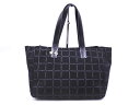 Samantha Thavasa サマンサタバサ 総柄 トート バッグ 黒 ■■ ☆ fda1 レディース【USED】【中古】【古着】【ブランド古着買取・販売A...