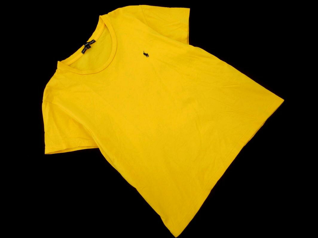 ネコポスOK Ralph Lauren ラルフローレン SPORT スポーツ ロゴ 刺繍 Tシャツ sizeL/黄 ■◆ ☆ fdb4 レディース【USED】【中古】【古着】【ブランド古着買取・販売ABJ】