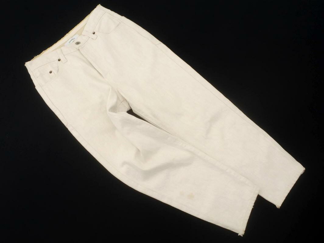 johnbull ジョンブル ボタンフライ テーパード デニムパンツ sizeSS/オフホワイト ■■ ☆ fib2 レディース【USED】【中古】【古着】【ブランド古着買取・販売ABJ】(4)