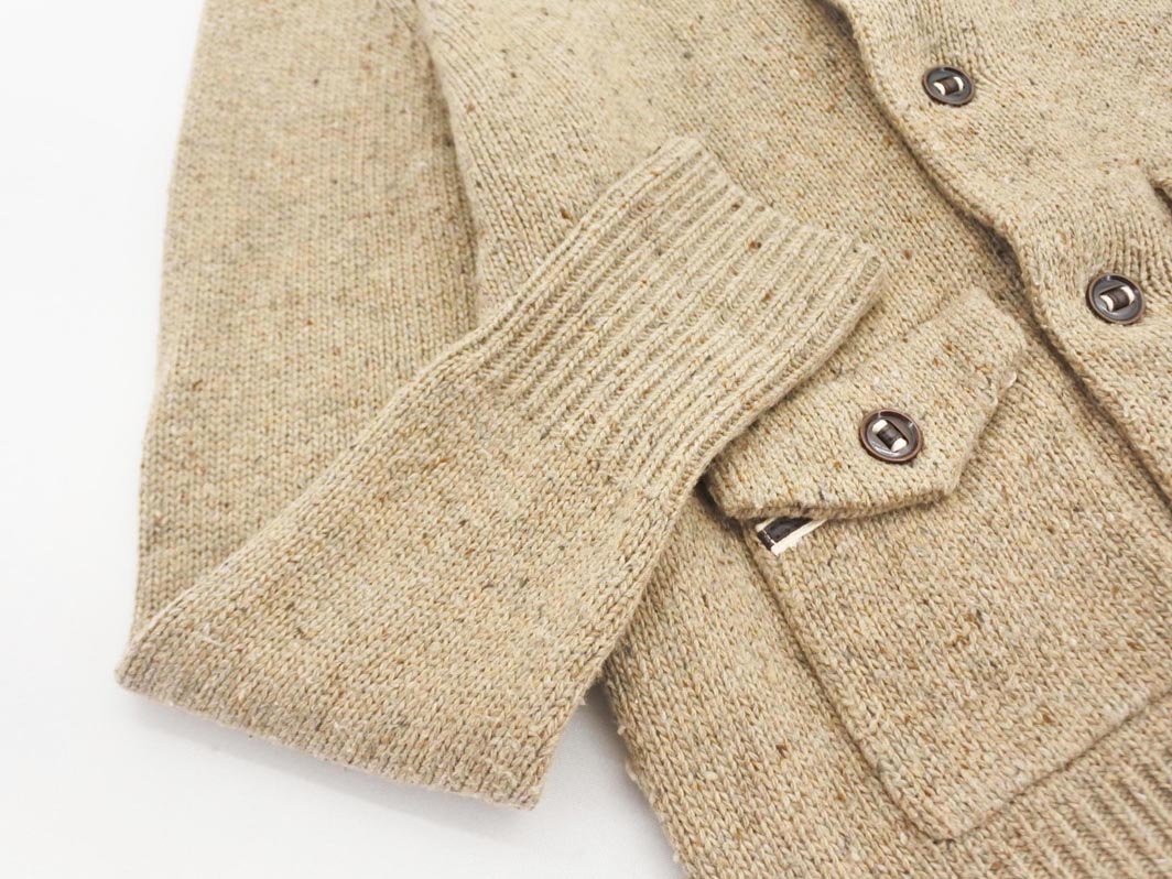 BEAMS ビームス ウール混 カーディガン sizeM/ベージュ ◇■ ☆ fia2 メンズ【USED】【中古】【古着】【ブランド古着買取・販売ABJ】