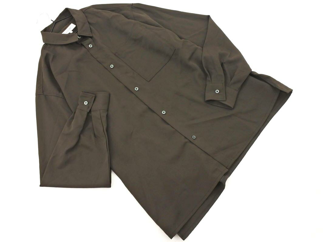 MONO-MART モノマート シャツ sizeL/ダークブラウン ◇■ ☆ fjc8 レディース【USED】【中古】【古着】【ブランド古着買取・販売ABJ】