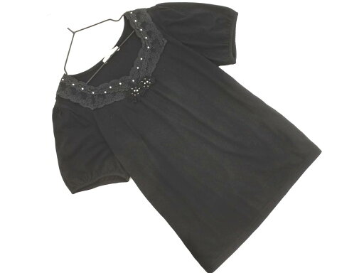 ネコポスOK axes femme アクシーズファム レース 切替 カットソー sizeL/黒 ■◆ ☆ fea1 レディース【USED】【中古】【古着】【ブランド古着買取・販売ABJ】 ネコポスOK axes femme アクシーズファム レース 切替 カットソー sizeL/黒 ■◆ ☆ fea1 レディース【USED】【中古】【古着】【ブランド古着買取・販売ABJ】