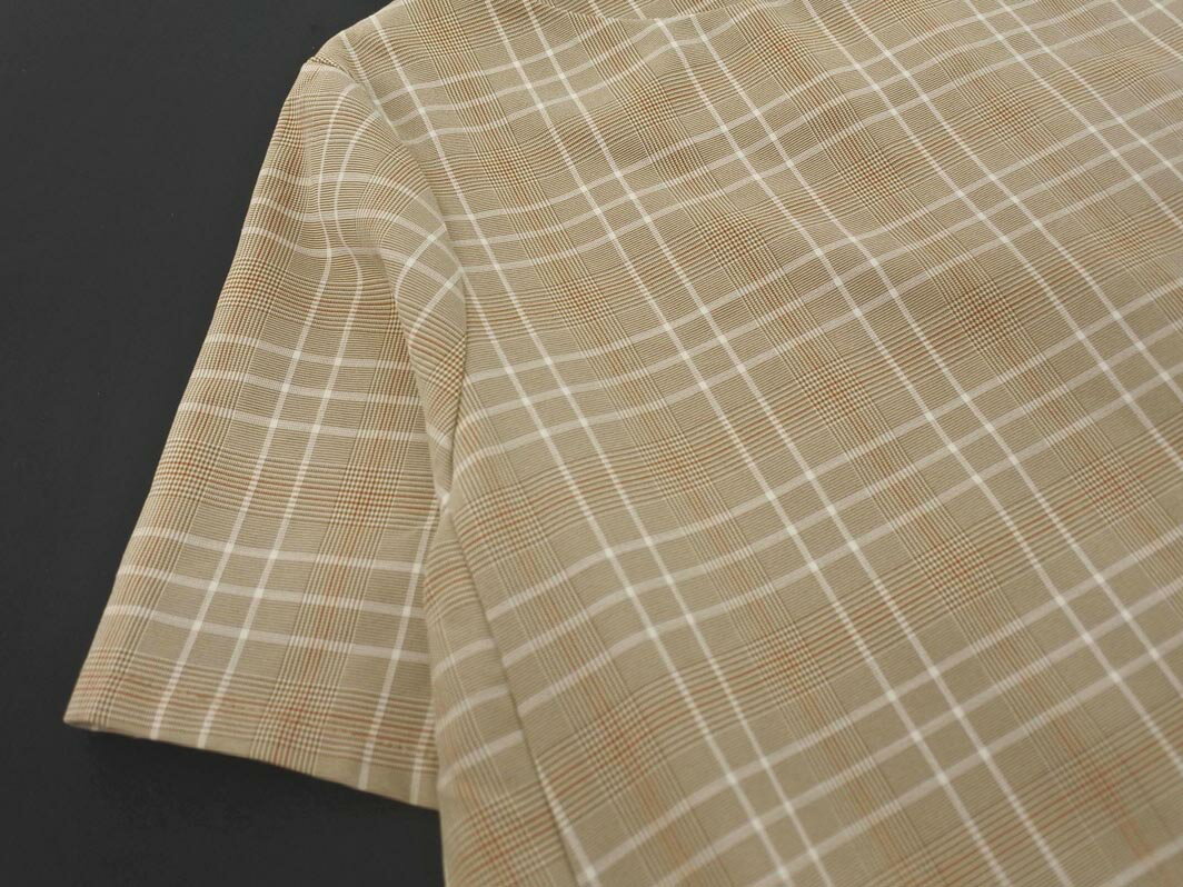 who&#039;s who Chico フーズフーチコ バックジップ チェック Aライン ワンピース ベージュ ■◆ ☆ fec7 レディース【USED】【中古】【古着】【ブランド古着買取・販売ABJ】