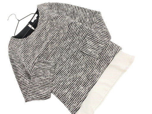ナチュラルビューティーベーシック フェイクレイヤード プルオーバー カットソー sizeM/白x黒 ■◇ ☆ fcb9 レディース【USED】【中古】【古着】【ブランド古着買取・販売ABJ】 ナチュラルビューティーベーシック フェイクレイヤード プルオーバー カットソー sizeM/白x黒 ■◇ ☆ fcb9 レディース【USED】【中古】【古着】【ブランド古着買取・販売ABJ】