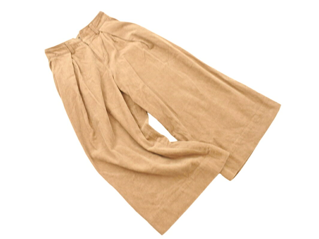 DRESSLAVE ドレスレイブ コーデュロイ タック ワイド パンツ size38/ベージュ ◇■ ☆ fkc7 レディース【USED】【中古】【古着】【ブランド古着買取・販売ABJ】