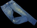 GUESS ゲス ダメージ加工 デニムパンツ size30/紺 ■■ ☆ fda1 レディース【USED】【中古】【古着】【ブランド古着買取・販売ABJ】