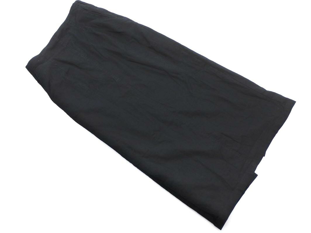LOWRYS FARM ローリーズファーム リネン混 ロング タイト スカート sizeL/黒 ■◆ ☆ ffa6 レディース【USED】【中古】【古着】【ブランド古着買取・販売ABJ】