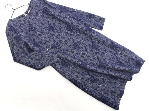 ALPHACUBIC アルファキュービック 花柄 Iライン ワンピース sizeM/紺 ◇■ ☆ fac0 レディース【USED】【中古】【古着】【ブランド古着買取・販売ABJ】 ALPHACUBIC アルファキュービック 花柄 Iライン ワンピース sizeM/紺 ◇■ ☆ fac0 レディース【USED】【中古】【古着】【ブランド古着買取・販売ABJ】