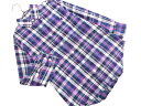 GYMPHLEX ジムフレックス チェック ボタンダウン シャツ size12(90~100cm)/白x紺xピンク ■◇ ☆ fba3 【USED】【中古】【古着】【ブランド古着買取・販売ABJ】