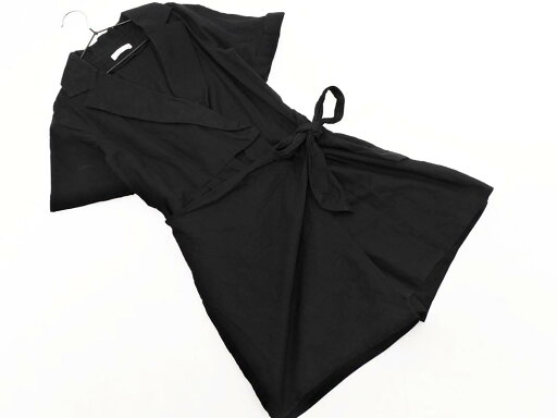 RESEXXY リゼクシー リネン混 半袖 ラップ風 オールインワン sizeF/黒 ■◆ ☆ ffc5 レディース【USED】【中古】【古着】【ブランド古着買取・販売ABJ】 RESEXXY リゼクシー リネン混 半袖 ラップ風 オールインワン sizeF/黒 ■◆ ☆ ffc5 レディース【USED】【中古】【古着】【ブランド古着買取・販売ABJ】