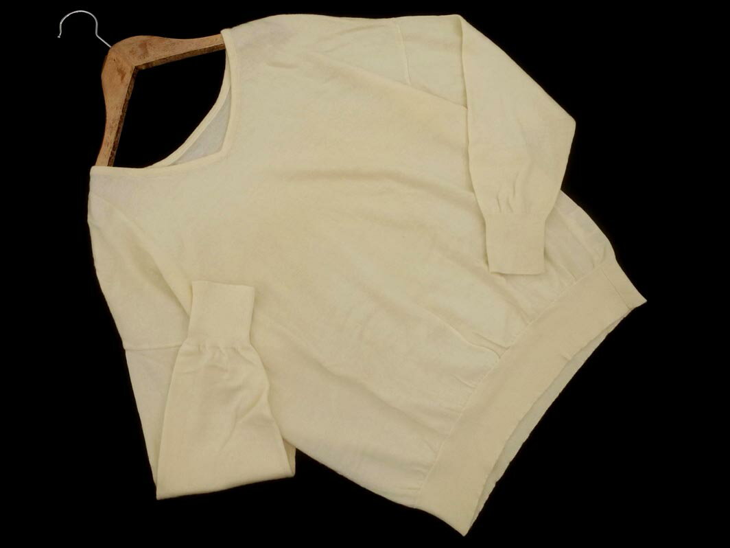 マッキントッシュフィロソフィー ウール100% Vネック ニット セーター size38/オフホワイト ◇■ ☆ fkc8 ..