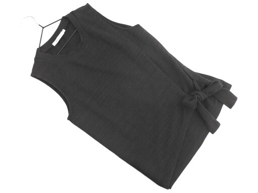 MOUSSY マウジー リボン ノースリーブ カットソー sizeF/黒 ■◆ ☆ fec9 レディース【USED】【中古】【古着】【ブランド古着買取・販売ABJ】 MOUSSY マウジー リボン ノースリーブ カットソー sizeF/黒 ■◆ ☆ fec9 レディース【USED】【中古】【古着】【ブランド古着買取・販売ABJ】