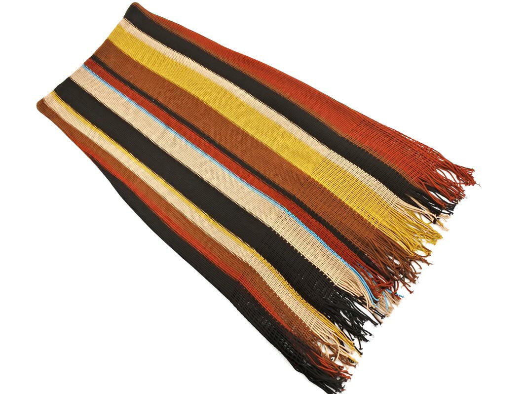 ZARA ザラ ストライプ フリンジ ニット マキシ スカート sizeS/黒x茶 ◇■ ☆ fib8 レディース【USED】【中古】【古着】【ブランド古着買取・販売ABJ】