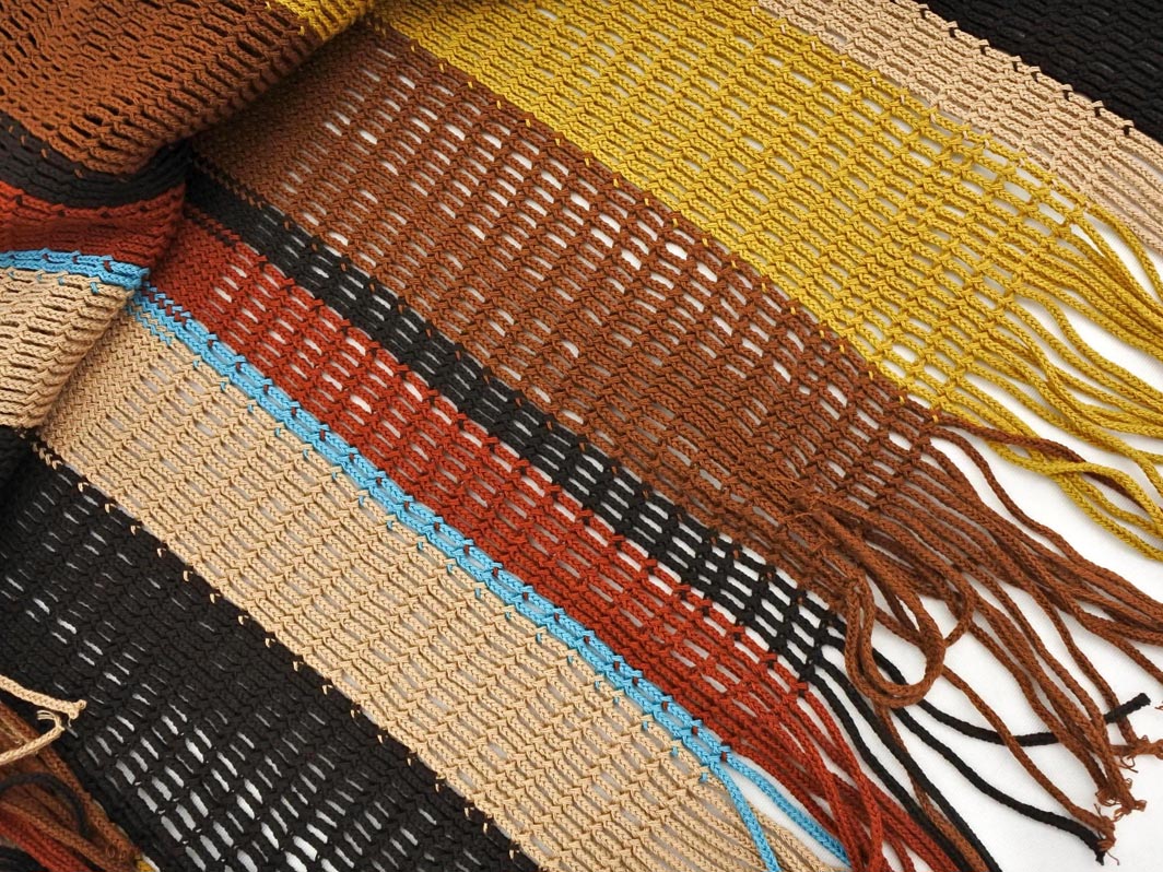 ブランド古着ならABJのZARA ザラ ストライプ フリンジ ニット マキシ スカート sizeS/黒x茶 ◇■ ☆ fib8 レディース【USED】【中古】【古着】【ブランド古着買取・販売ABJ】｜アングル2