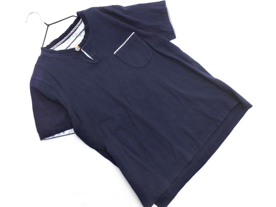 ネコポスOK Mitsumine ミツミネ ポケット Tシャツ sizeM/紺 ■◆ ☆ fgd1 レディース【USED】【中古】【古着】【ブランド古着買取・販売ABJ】