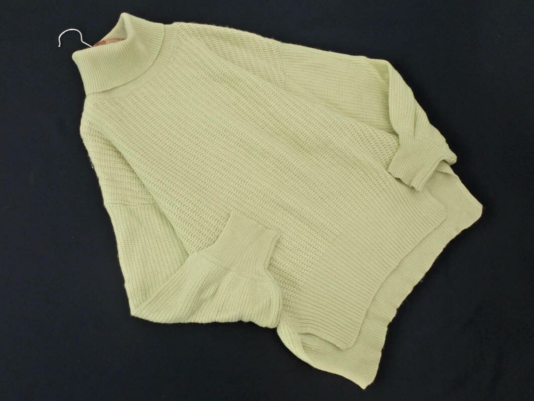 who's who Chico フーズフーチコ ウール混 タートルネック ニット セーター sizeF/緑 ◇■ ☆ fbb8 レディース【USED】【中古】【古着】【ブランド古着買取・販売ABJ】