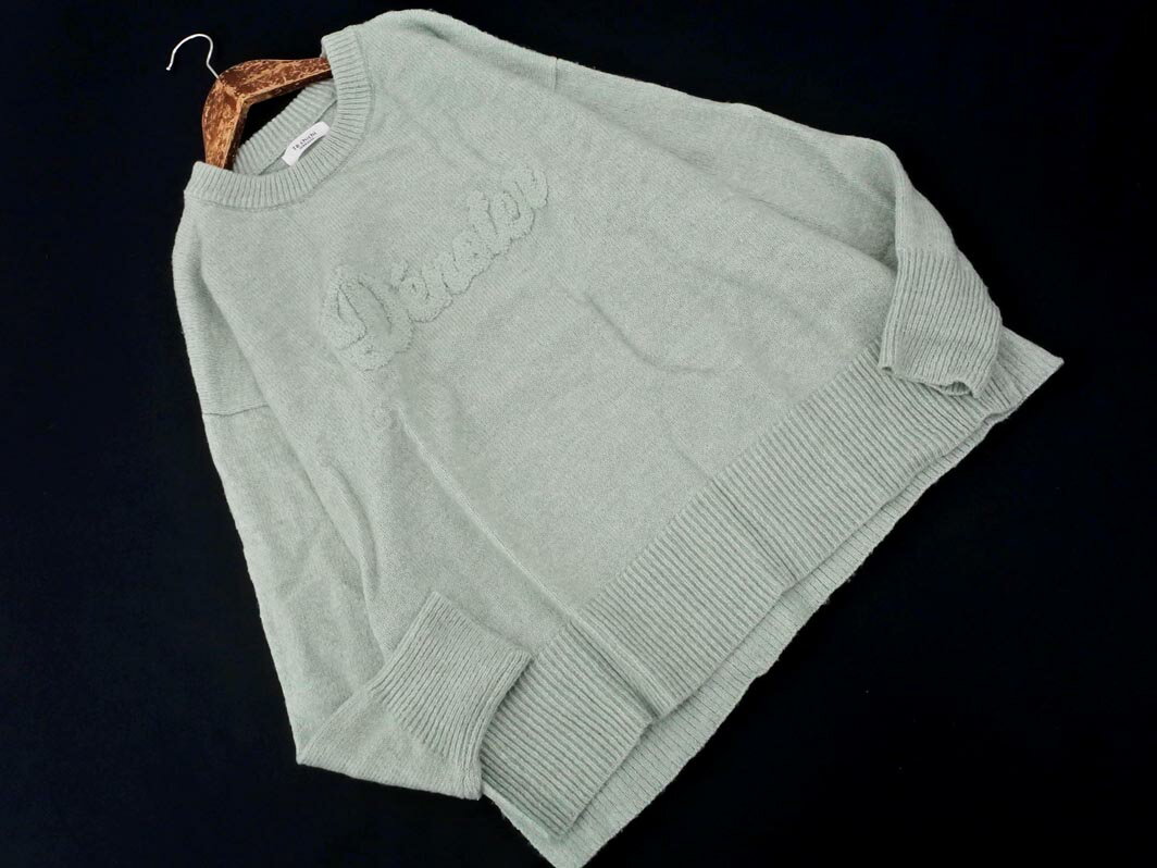 Techichi テチチ 刺繍 ニット セーター sizeF/グレー ◇■ ☆ ejb8 レディース【USED】【中古】【古着】【ブランド古着買取・販売ABJ】