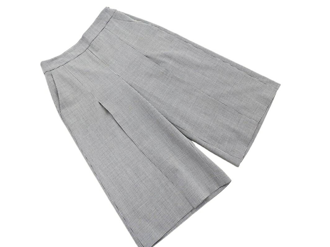BOUTIQUE MOSCHINO ブティック モスキーノ ウール混 千鳥柄 ガウチョ パンツ size6/白x黒 ◇■ ☆ fkc8 レディース【USED】【中古】【古着】【ブランド古着買取・販売ABJ】